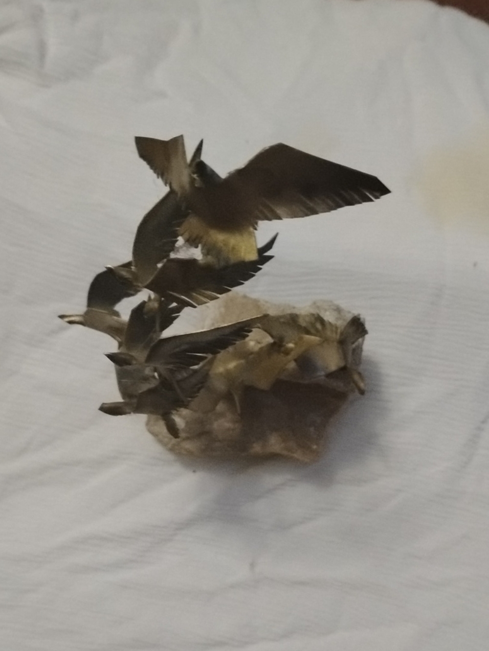 Bronze-Tone Flying Birds Sculpture Accent